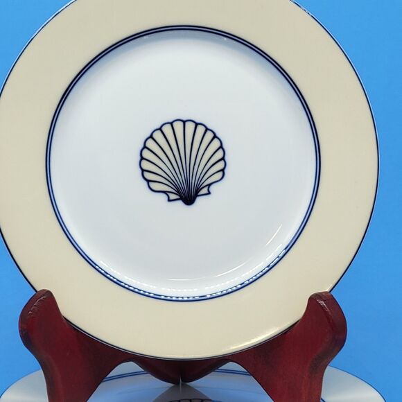 Fitz & Floyd Nobilis Shell 6.5" Bread  Plates Bundle of 4 Discontinued Excellent - Picture 2 of 8